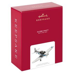 New! Globe Swift Airplane Hallmark Keepsake Christmas Ornament 2021 Aircraft